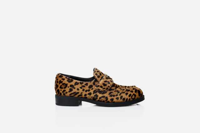 Prada Printed Leather Loafers