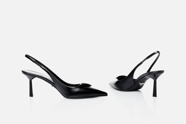 Prada Saffiano Patent Leather Slingback