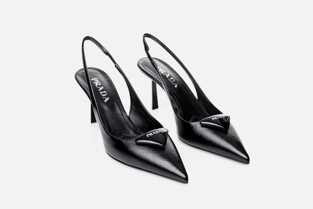 Prada Saffiano Patent Leather Slingback