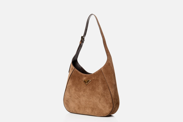 Prada Medium Suede Shoulder Bag