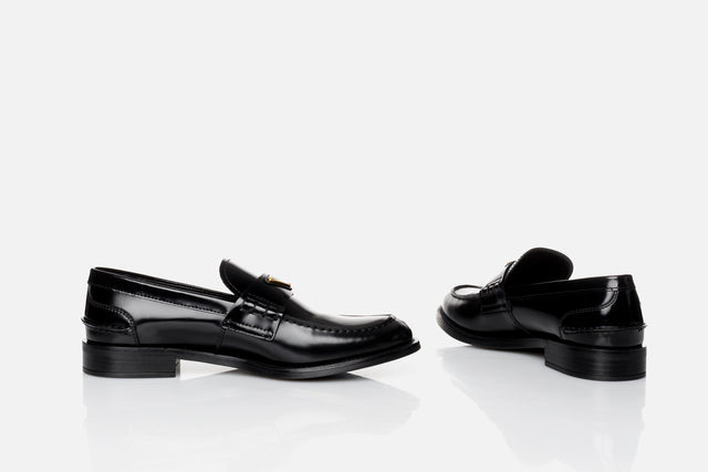 Prada Brushed Leather Loafers