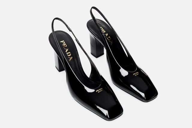 Prada Patent Leather Slingback Pumps