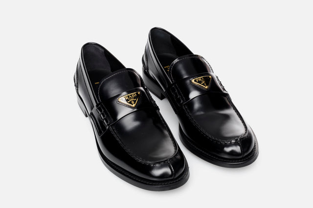 Prada Brushed Leather Loafers