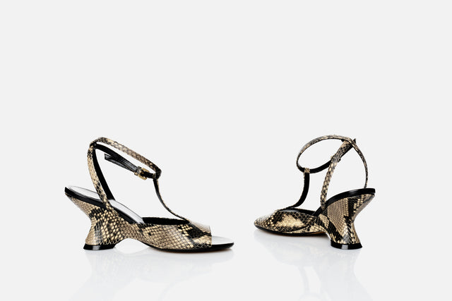 Dries Van Noten Snake Print Sandals