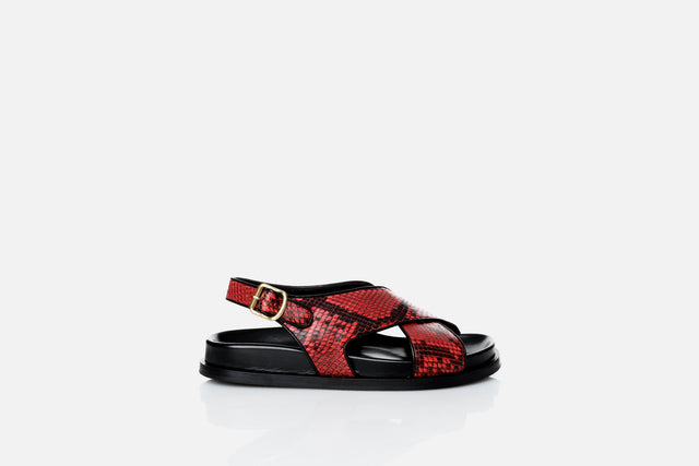 Dries Van Noten Snake Print Sandals