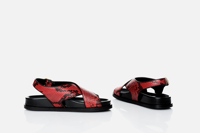 Dries Van Noten Snake Print Sandals