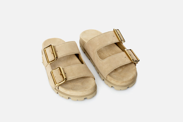 Prada Suede Strap Slides