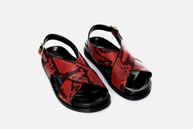 Dries Van Noten Snake Print Sandals