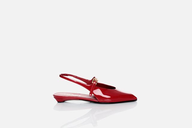 Prada Patent Leather Slingback Ballerinas