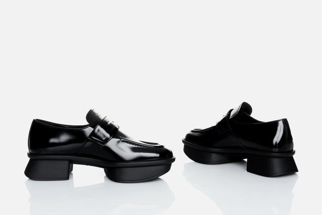 Prada Equal Brushed Leather Loafers